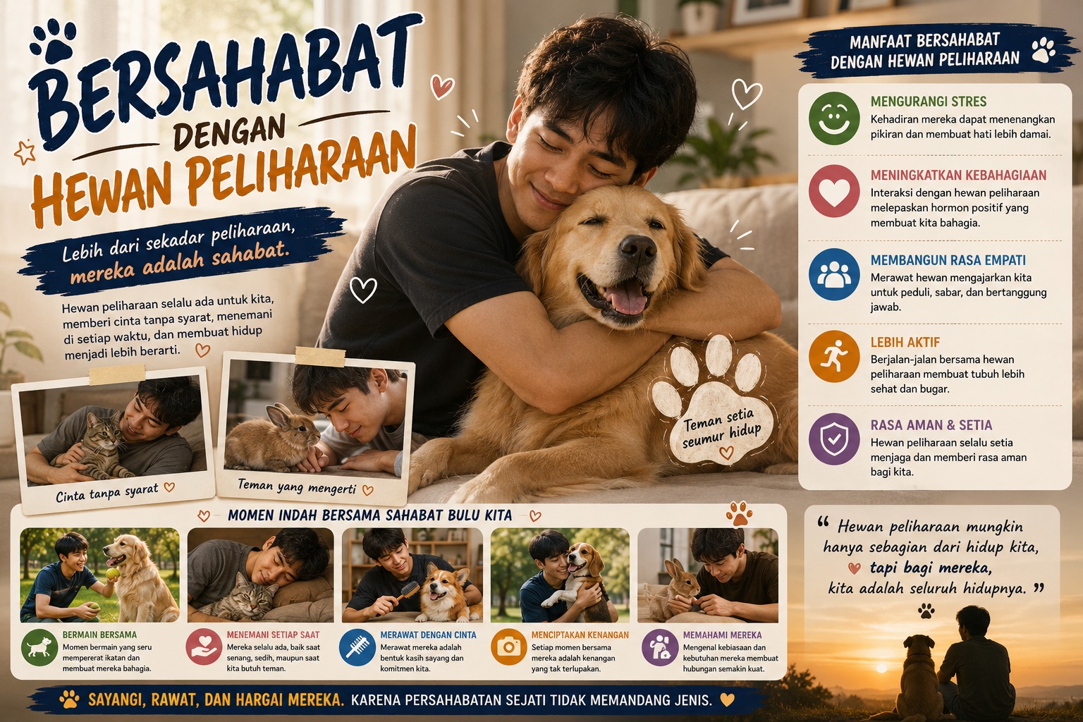 Hewan Peliharaan Bisa Menjadi Sahabat